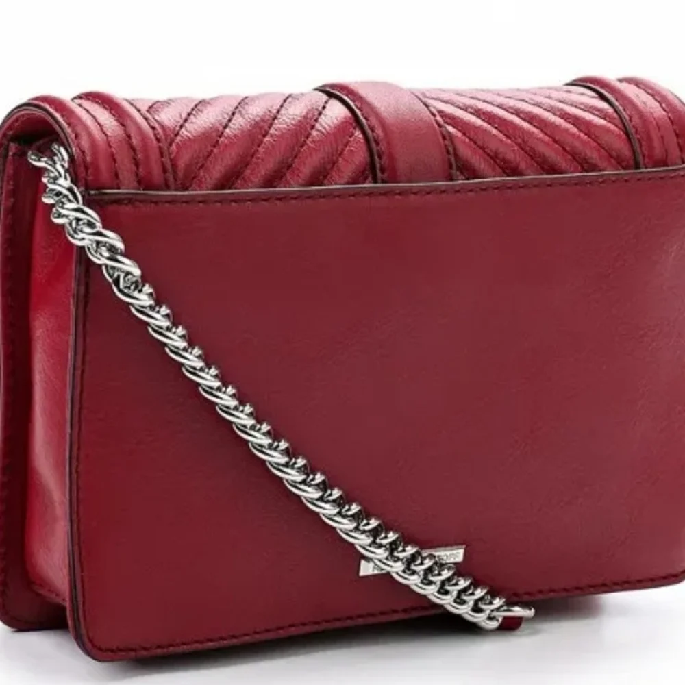 Women's Rebecca Minkoff Burgundy Quilted Crossbody Bag - Picture 13 of 16